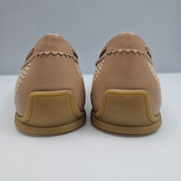 Dolce Vita Darsen Woven Loafer Womens 8 Tan Raffia Lace Up Boat Shoe Casual NEW - Picture 10 of 15